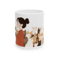 Cat Herder Painted Portrait Mug in Black Hair