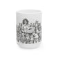 Cat Herder Woman Funny Drawing Mug