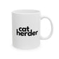 Cat Herder Funny Text Mug