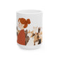 Cat Herder Painted Portrait Mug in Red Head