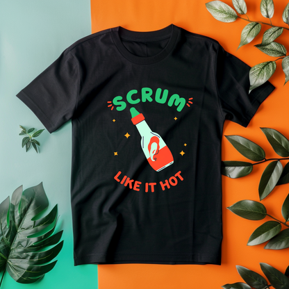 a t - shirt that says scrum like it hot