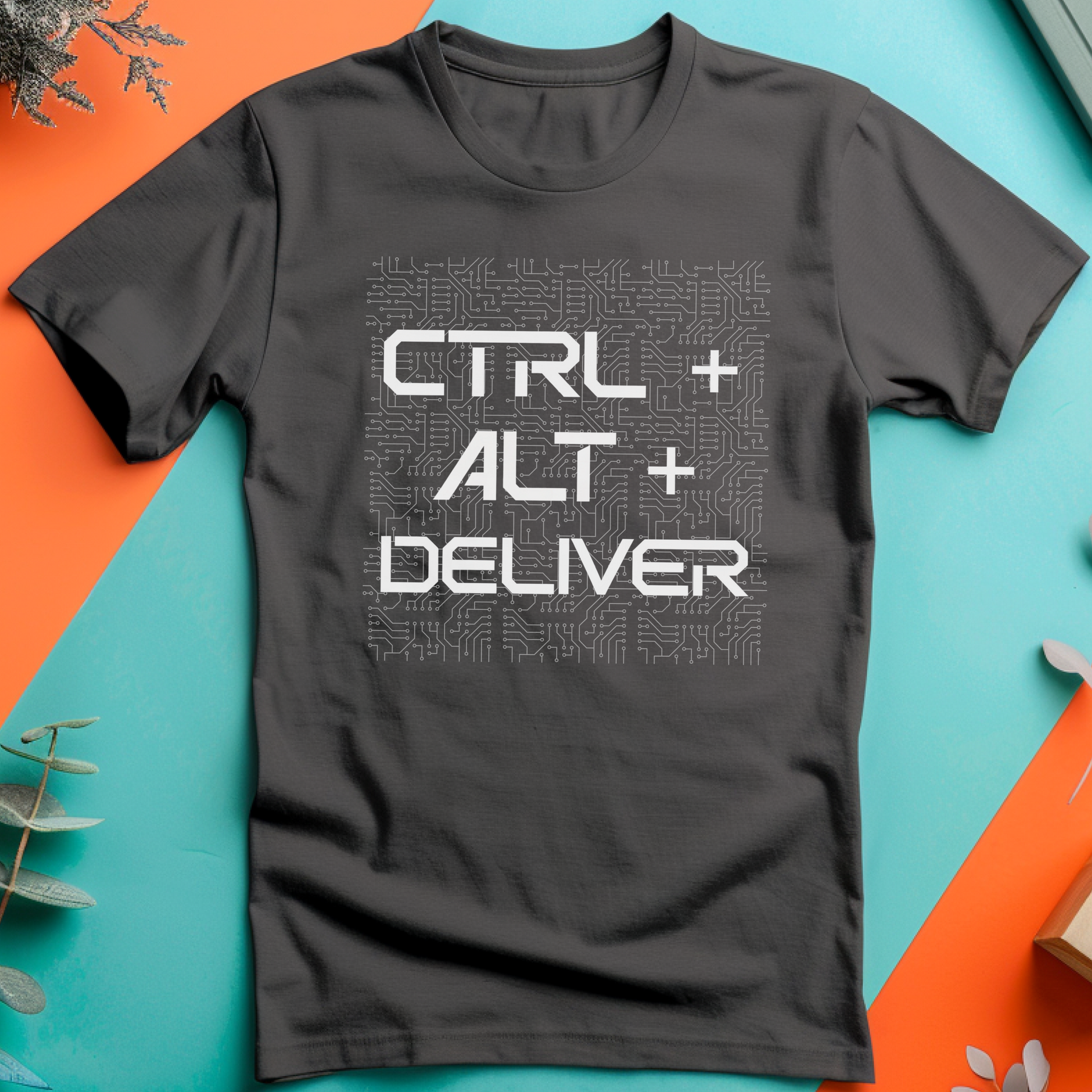 a t - shirt that says ctrl and alt deliver on it