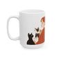 Cat Herder Painted Portrait Mug in Red Head