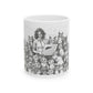 Cat Herder Woman Funny Drawing Mug