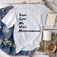 a white t - shirt with the words super calaf, rutic, master