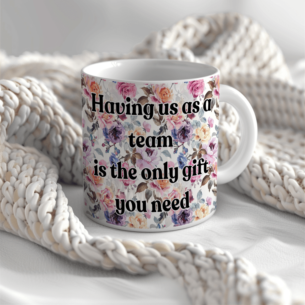 a coffee mug with a quote on it