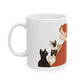 Cat Herder Painted Portrait Mug in Red Head