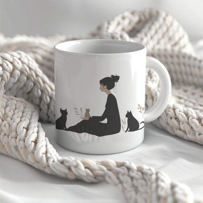 Cat Herder Silhouette Mug