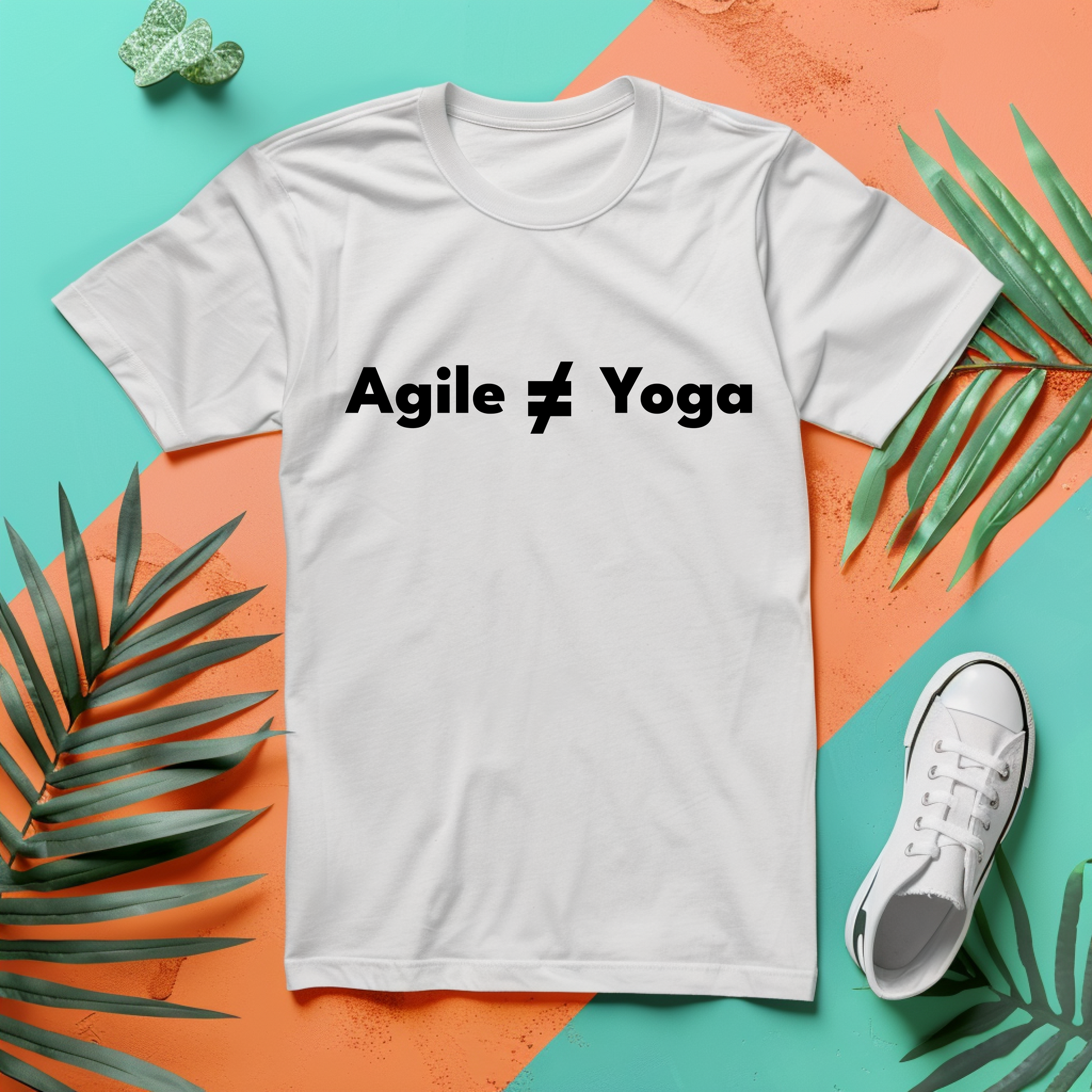 a t - shirt that says agile yoga on it