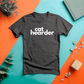 a black t - shirt with the word cat hearder printed on it