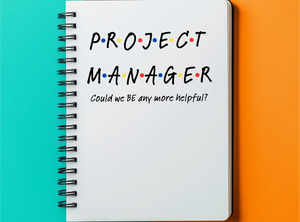 a notepad with a project manager written on it