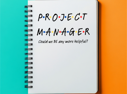 a notepad with a project manager written on it